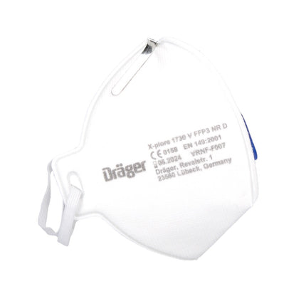 Dräger X-plore 1730 V FFP3 NR D Masques de protection - 3 pièces FFP3 filtrant les particules taille universelle avec respirateur à valve CoolMAX