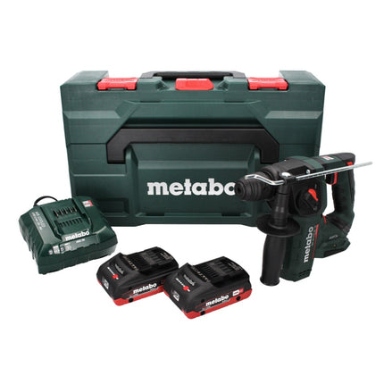 Metabo BH 18 LTX BL 16 cordless hammer drill 18 V 1.3 J SDS-plus Brushless ( 600324800 ) + 2x rechargeable battery 4.0 Ah + charger + MetaBOX