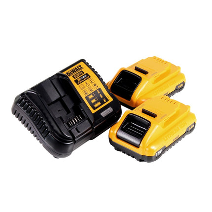 DeWalt DCP 580 L2 Akku Hobel 18 V 82 mm Brushless + Staubfangsack DWV 9390 + 2x Akku 3,0 Ah + Ladegerät
