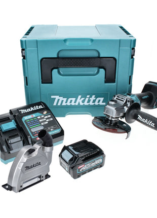 Makita GA008GD101 Cordless Angle Grinder 125 mm 40V max. Brushless XGT + 1x Battery 2.5 Ah + Charger + Suction Hood + Makpac Case