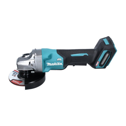Amoladora angular a batería Makita GA 016 GD101 40 V máx. 125 mm sin escobillas XGT + 1x batería 2,5 Ah + cargador + campana de aspiración + Makpac
