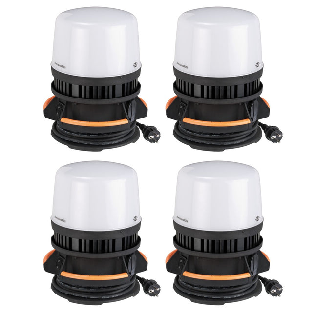 Brennenstuhl professionalLINE ORUM Set 4x LED Arbeitsleuchte 360° Baustrahler 8050 Lumen ( 4x 9171400800 ) 100 Watt IP54 BGI 608