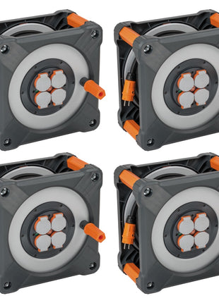 Brennenstuhl professionalLINE Set 4x Enrouleurs de câble avec protection intégrale (4x 9201500100) 50 m
