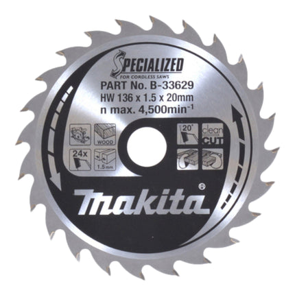 Makita saw blade set 3-pack 136 x 20 x 1 mm 16T + 24T ( B-33897 )
