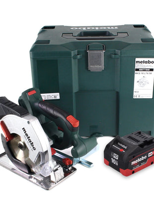 Metabo MKS 18 LTX 58 Scie circulaire à main sans fil 18 V 165 mm + 1x Batterie 10,0 Ah + Coffret MetaLoc - sans chargeur
