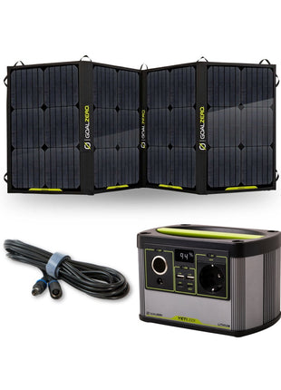 Goal Zero Yeti 200X - 230 V Centrale électrique portable 13 Ah + Panneau solaire pliable Nomad 100 18 - 22 V 100 W + Rallonge de 4,5 mètres