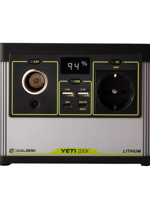 Goal Zero Yeti 200X - 230 V Centrale électrique portable 13 Ah + Panneau solaire pliable Nomad 100 18 - 22 V 100 W + Rallonge de 4,5 mètres