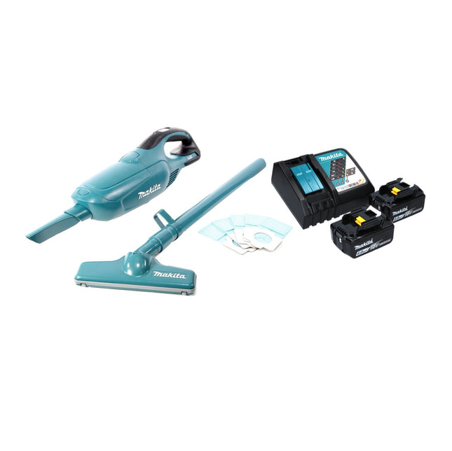 Odkurzacz akumulatorowy Makita DCL 182 RG 18 V + 2x akumulator 6,0 Ah + ładowarka