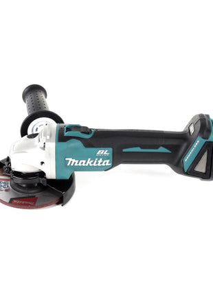 Makita DGA 504 RGJ cordless angle grinder 18 V 125 mm brushless + 2x rechargeable battery 6.0 Ah + charger + Makpac