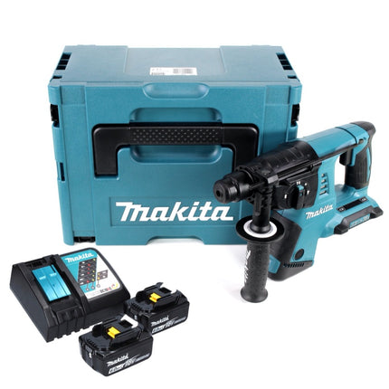 Taladro percutor a batería Makita DHR 263 RGJ 36 V (2x 18 V) 3,0 J SDS-plus + 2x batería 6,0 Ah + cargador