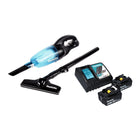 Makita DCL 180 RT B cordless hoover 18 V black + 2x rechargeable battery 5.0 Ah + charger