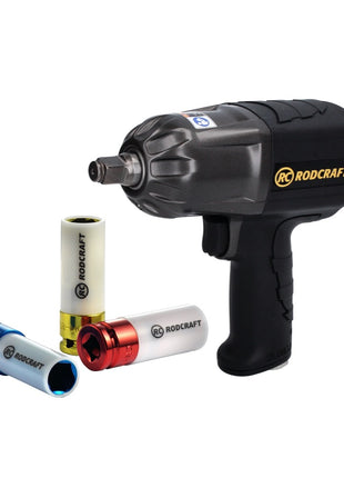 Rodcraft RC2268 Avvitatore ad impulsi 900 Nm 1/2" ( 8951000344 ) + 3x Dadi a bussola RS413WP 17 - 21 mm