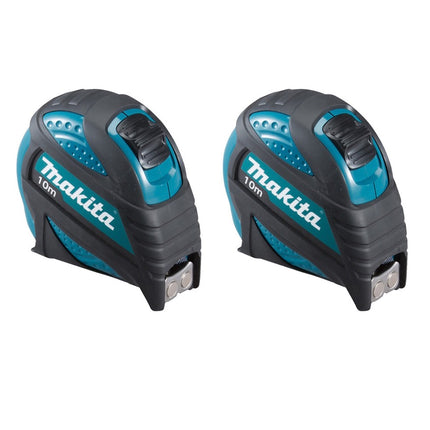 Makita 2x B-57168 Cinta métrica 10 m Cinta métrica con gancho magnético
