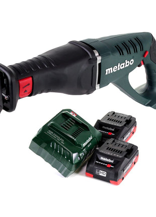 Metabo ASE 18 LTX Cordless Sabre Saw 18 V + 2x Batteries 4.0 Ah + Charger