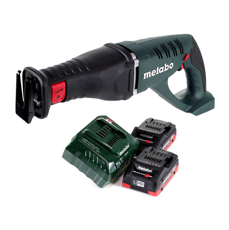 Metabo ASE 18 LTX Cordless Sabre Saw 18 V + 2x Batteries 4.0 Ah + Charger
