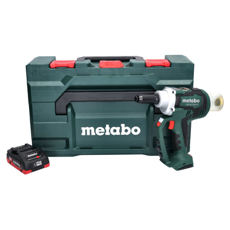 Metabo NP 18 LTX BL 5.0 Riveteuse sans fil 10 kN 18 V Brushless + 1x Batterie 4,0 Ah + Coffret MetaLoc - sans chargeur