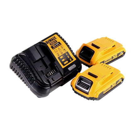 Amoladora angular a batería DeWalt DCG 405 FD2 18 V 125 mm sin escobillas + 2x baterías 2,0 Ah + cargador