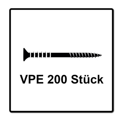 Tornillo de ajuste SPAX 6,0 x 100 mm 200 piezas (2x 161010601005) rosca de ajuste con ranuras de retención cabeza plana T-STAR Plus 4Cut WIROX