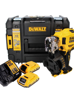 Clavadora de bobina DeWalt DCN 45 RND2 a batería 18 V 19 - 44 mm sin escobillas + 2x batería 2,0 Ah + cargador + TSTAK