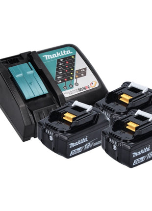 Makita DLX 2131 JX1 akumulatorowy zestaw combo 18 V z DHP 482 62 Nm + DTD 152 165 Nm + 3x akumulator 3,0 Ah + ładowarka + Makpac
