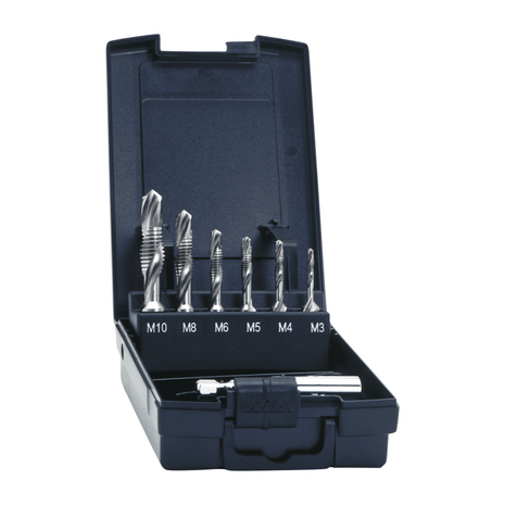 Exact SGE-Bit HSSG Kombigewindebohrer Set 7 tlg. M3 - M10 + Adapter ( 05910 ) 1/4" HSS metrisch ROTAPLUS+