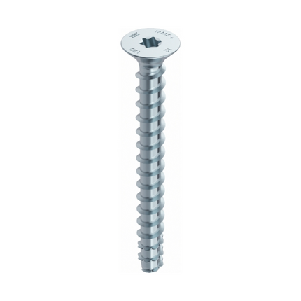 HECO MULTI MONTI plus F Schraubanker 6,0 x 140 mm 100 Stück ( 2x 48507 ) Betonschraube, Senkkopf, T-Drive, verzinkt blau, A2K - Toolbrothers