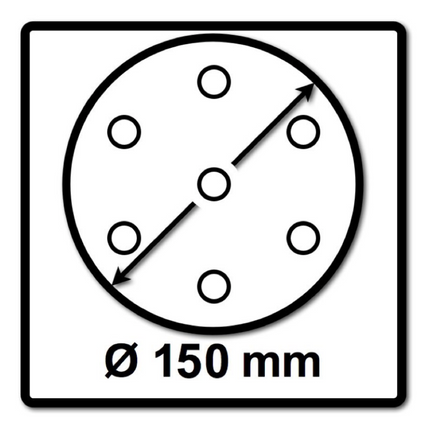Mirka BASECUT Schleifscheiben 150 mm P180 200 Stk. ( 2x 2261109918 ) Grip 15 Loch