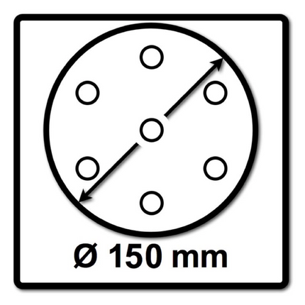 Mirka BASECUT Schleifscheiben 150 mm P180 400 Stk. ( 4x 2261109918 ) Grip 15 Loch
