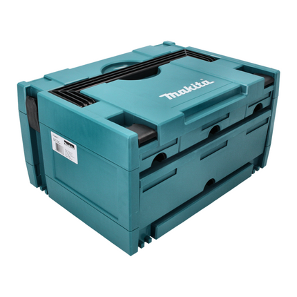Makita MAKSTOR 3.4 Werkzeug Koffer 4 Schubladen ( P-84311 ) 395 x 295 x 215 mm