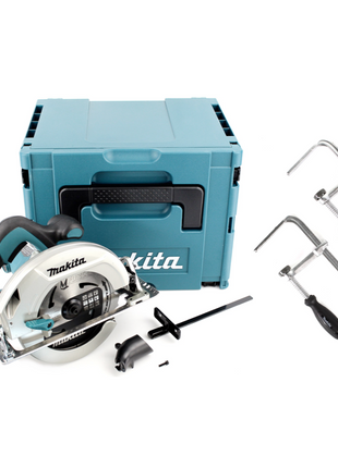 Makita HS 7601 J Hand-held circular saw 190 mm 1200 W + saw blade + 2x screw clamp + Makpac