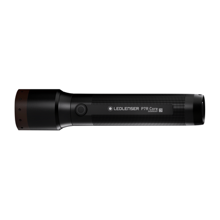 Ledlenser P7R Core LED Torcia elettrica 1400 lm, IP68, nera ( 502181 ) + 1x Batteria + 1x Cavo di alimentazione