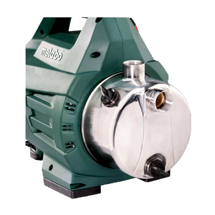 Bomba de jardín Metabo P 4500 INOX 1300 vatios 4,8 bar (600965000) Motor condensador sin mantenimiento