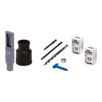 KREG Pocket Hole Jig 720 Drilling jig + Micro drilling jig + Step drill + Drill + Screw