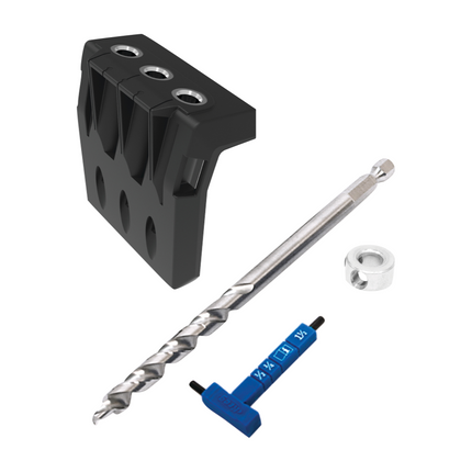 KREG Pocket Hole Jig 720 Drilling jig + Micro drilling jig + Step drill + Drill + Screw