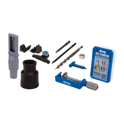 KREG Pocket Hole Jig 720 PRO Drilling Jig + Base Station + Micro Drilling Jig + Step Drill + Bit + Screw