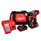 Taladro percutor inalámbrico Milwaukee M18 BPD-202B 18 V 60 Nm (4933478256) + 2x baterías 2,0 Ah + cargador + bolsa