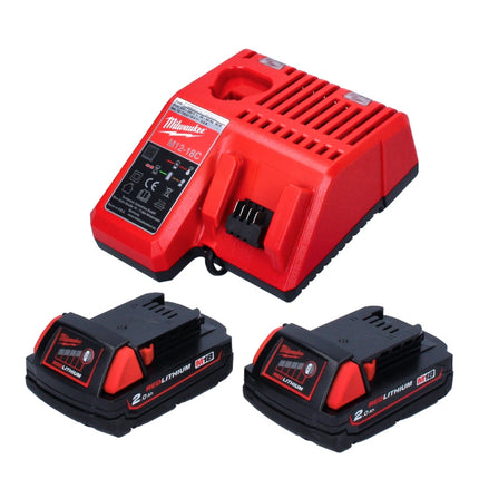Taladro percutor inalámbrico Milwaukee M18 BPD-202B 18 V 60 Nm (4933478256) + 2x baterías 2,0 Ah + cargador + bolsa
