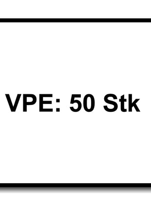 HECO TOPIX plus Viti per legno professionali 8,0 x 100 mm, 50 pz. ( 61259 ) - completamente filettata, testa bombata, T-Drive, zincata blu, A3K