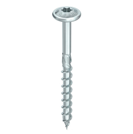 HECO TOPIX plus Profi Holzbauschraube 8,0 x 140 mm 200 Stück ( 4x 61280 ) Teilgewinde Holzschraube, Tellerkopf,  T-Drive, verzinkt blau, A3K