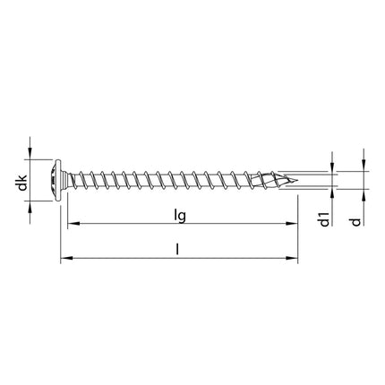 HECO TOPIX plus tornillos profesionales para construcción en madera 6,0 x 80 mm 400 piezas (4x 61094) tornillo para madera totalmente roscado, cabeza con arandela, accionamiento en T, galvanizado azul, A3K