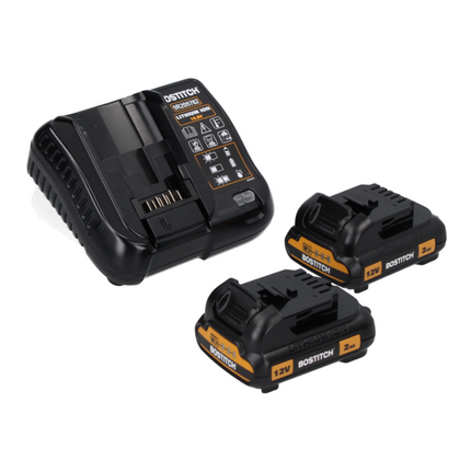 Caja grapadora con batería Bostitch DSA-3519-E 10,8 V + 2x batería 2,0 Ah + cargador + estuche