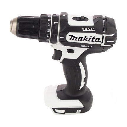 Makita DHP 482 RF1W Perceuse-visseuse à percussion sans fil 18 V 62 Nm + 1x Batterie 3,0 Ah + Chargeur + Jeu d'embouts - 26 pièces