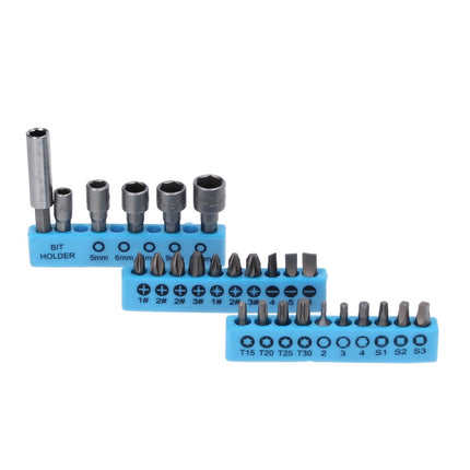 Makita DDF 485 Z Akku Bohrschrauber 18 V 50 Nm Brushless + 26 tlg. Bit Steckschlüssel Set - ohne Akku, ohne Ladegerät