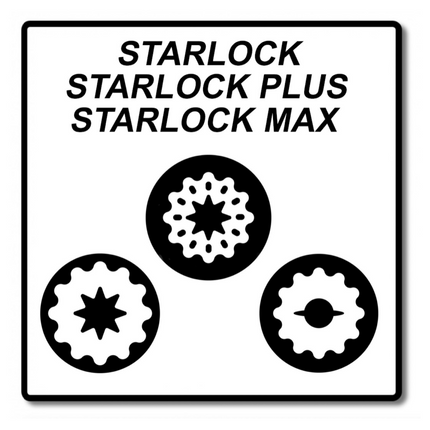 Fein E-Cut Combo Starlock Juego de hojas de sierra para madera 3 piezas (35222967080)