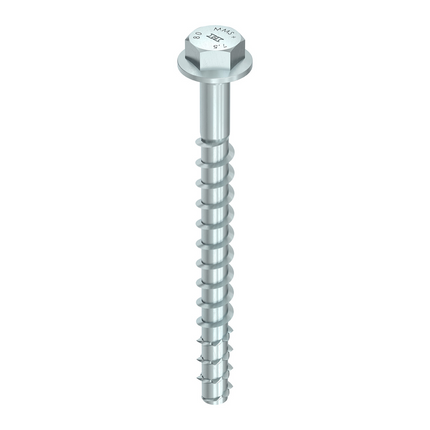 HECO MULTI MONTI plus SS Screw Anchor 10.0 x 160mm - Concrete Screw - Hexagonal Head - Blue Galvanised - A2K - 25 pcs. (48459)