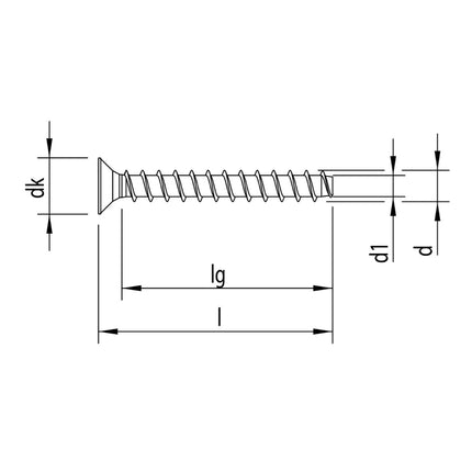 HECO MULTI MONTI plus F Schraubanker 5,0 x 40 mm 200 Stück ( 54265 ) Betonschraube, Senkkopf, T-Drive, verzinkt blau, A2K - Toolbrothers