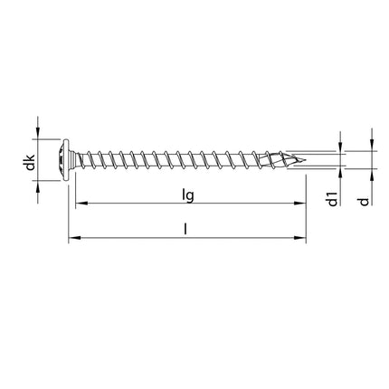 HECO TOPIX plus tornillos profesionales para construcción en madera 8,0 x 120 mm 100 piezas (2x 61270) tornillo para madera totalmente roscado, cabeza con arandela, accionamiento en T, galvanizado azul, A3K