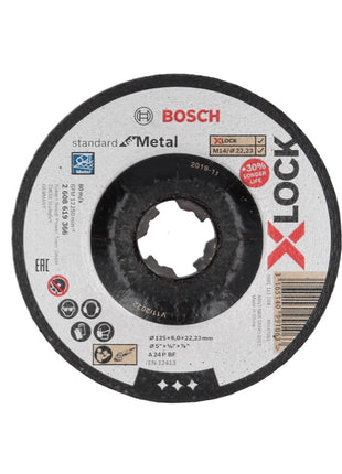 Bosch Expert X-LOCK Standard  for Metal Schruppscheibe 125 x 22,23 mm 20 Stk. ( 20x 2608619366 ) Gekröpfte Schruppscheibe - Toolbrothers