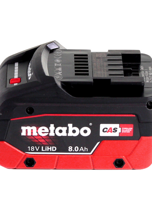 Metabo SB 18 LTX BL Q I 18 V Perceuse-visseuse à percussion sans fil 130 Nm brushless + 1x Batterie 8,0 Ah + Coffret metaBOX - sans chargeur