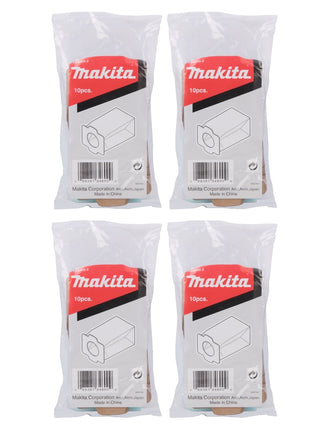 Filtres en papier Makita 40 pièces (4x 194565-3) pour aspirateur DCL 182 / 4076D / CL121D